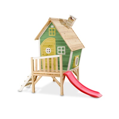 Wooden play house EXIT FANTASIA 300 / yellow-green/