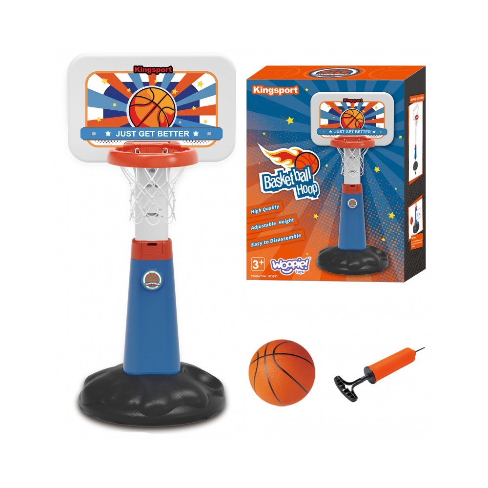 Stojak do koszykówki dla dzieci 125 cm WOOPIE + piłka