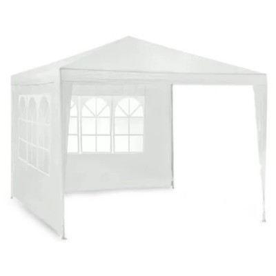 Garden pavillon with 2 walls 3 x 3 m /white/