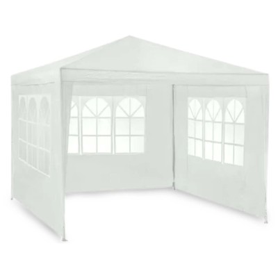 Garden pavillon with 3 walls 3 x 3 m /white/