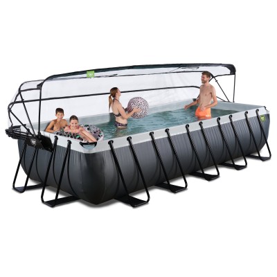 Swimming pool with dome EXIT PREMIUM  540 x 250  x100 cm /black