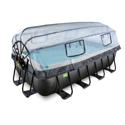 Swimming pool  with dome EXIT PREMIUM 400 x 200 x100 cm /black l