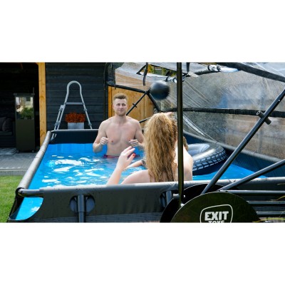 Swimming pool  with dome EXIT PREMIUM 400 x 200 x122 cm /black l