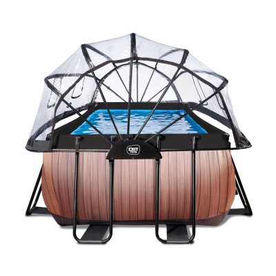 Swimming pool with dome EXIT PREMIUM 540 x 250 x 100 cm/ timber