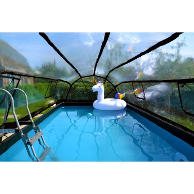 Swimming pool with dome EXIT PREMIUM 540 x 250 x 100 cm/ timber