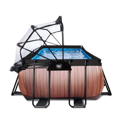 Swimming pool with dome EXIT PREMIUM 540 x 250  x122 cm /timber