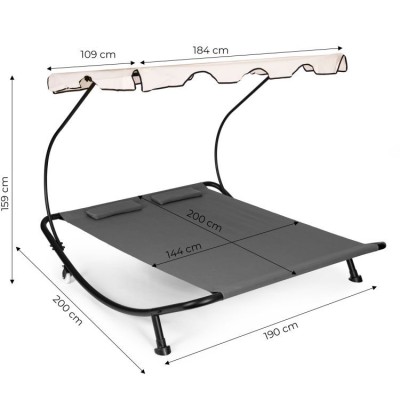 copy of Garden sunbed for 2 persons