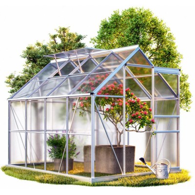 Polycarbonate greenhouse 250 cm x 190 cm x 195 cm