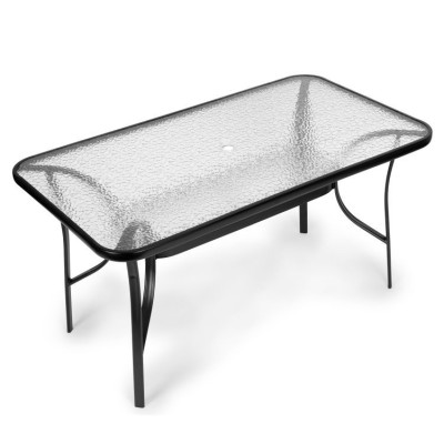 Glass garden table 140 cm x 60 cm