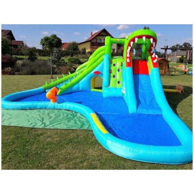 Inflatable double water slide COCCODRILLO