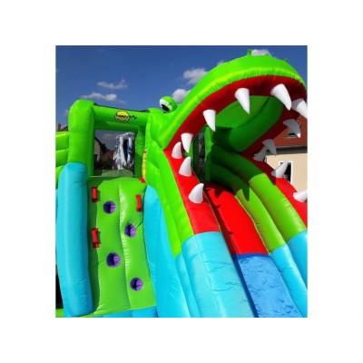 Inflatable double water slide COCCODRILLO