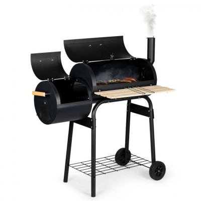 Coal garden grill with smokehouse