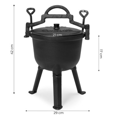 cast iron cauldron 5 l