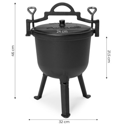 Cast iron cauldron 8 l