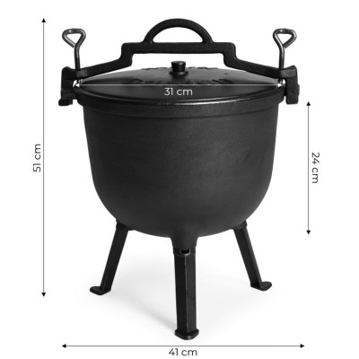 Cast iron cauldron 15 l