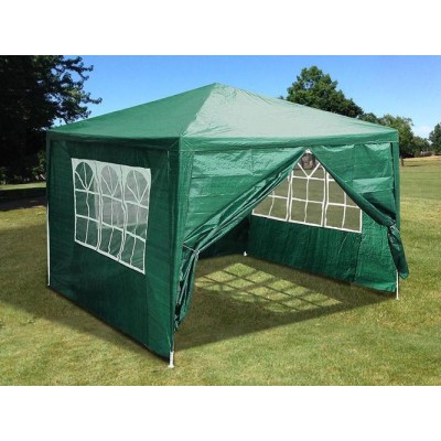 Garden pavilion with 4 walls 3 m x 3 m /green/