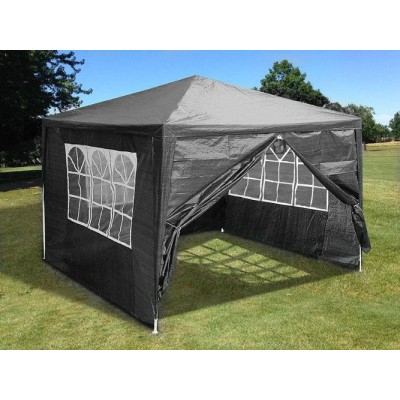 Garden pavilion with 4 walls 3 m x 3 m /grey/