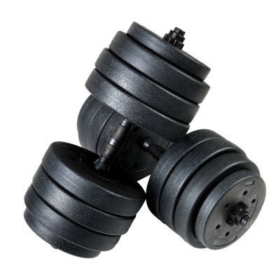 Regulowane hantle bitumiczne 40 kg zestaw 4 w 1 + uchwyty