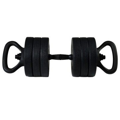 Regulowane hantle bitumiczne 40 kg zestaw 4 w 1 + uchwyty