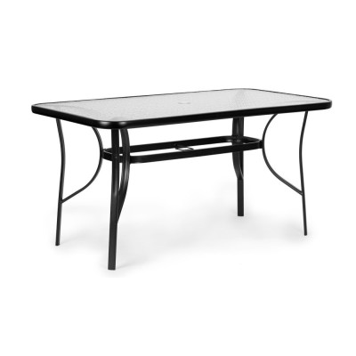 Stolik ogrodowy metal/szkło prostokątny 160 cm x 90 cm