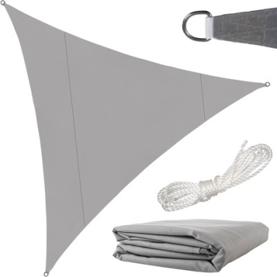 Żagiel przeciwsłoneczny trójkątny 4 m x 4 m x 4 m/ szary/