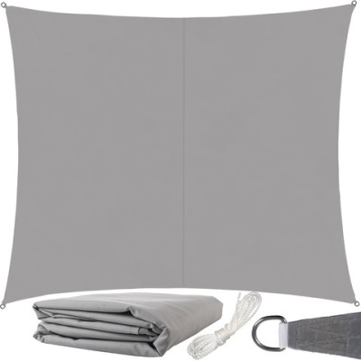 Żagiel przeciwsłoneczny prostokątny 3 m x 2 m / szary/