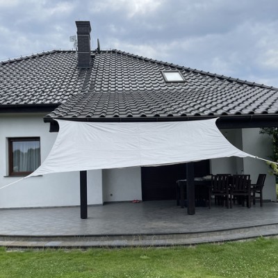 Żagiel przeciwsłoneczny prostokątny 3 m x 2 m / szary/