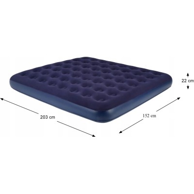 Materac dmuchany flokowany 2 osobowy AVENLI 203 cm x 152 cm x22 cm