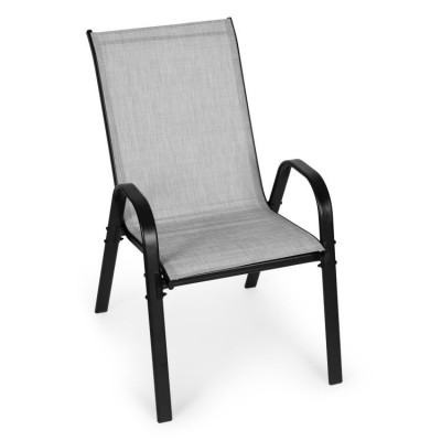Set of 2 garden chairs / light grey/
