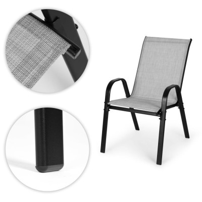 Set of 2 garden chairs / light grey/