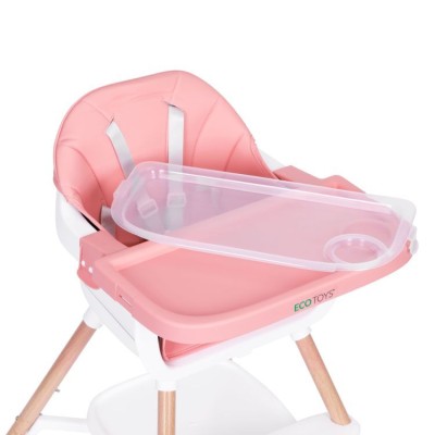 Feeding chair ECOTOYS 2 w 1 /pink/