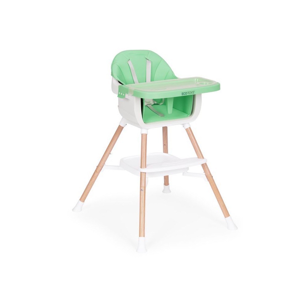 Krzesełko do karmienia ECOTOYS 2 w 1 /zielone/