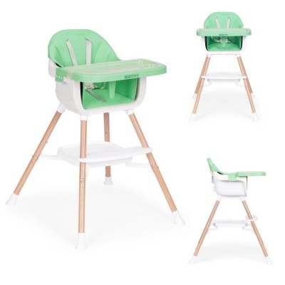 Krzesełko do karmienia ECOTOYS 2 w 1 /zielone/
