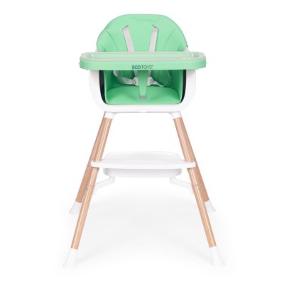Krzesełko do karmienia ECOTOYS 2 w 1 /zielone/