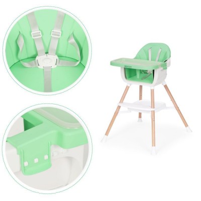 Krzesełko do karmienia ECOTOYS 2 w 1 /zielone/
