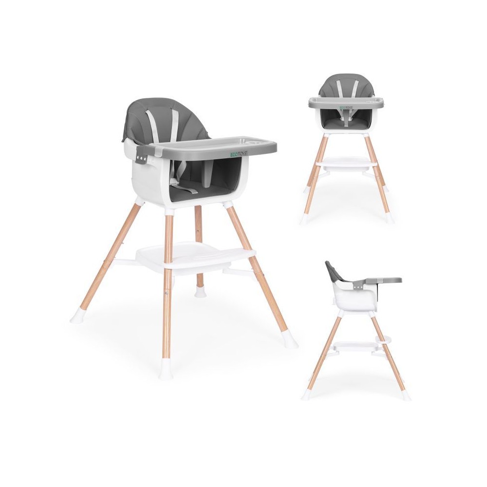 Feeding chair ECOTOYS 2 w 1 /grey/
