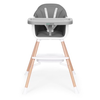 Krzesełko do karmienia ECOTOYS 2 w 1 /szare/
