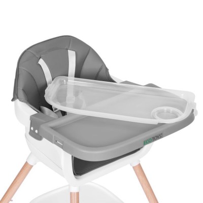 Krzesełko do karmienia ECOTOYS 2 w 1 /szare/