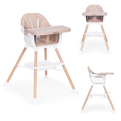 Krzesełko do karmienia ECOTOYS 2 w 1 /beżowy/