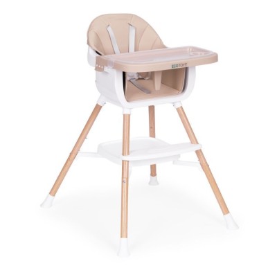 Krzesełko do karmienia ECOTOYS 2 w 1 /beżowy/