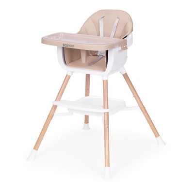 Krzesełko do karmienia ECOTOYS 2 w 1 /beżowy/