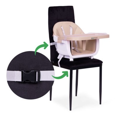 Krzesełko do karmienia ECOTOYS 2 w 1 /beżowy/