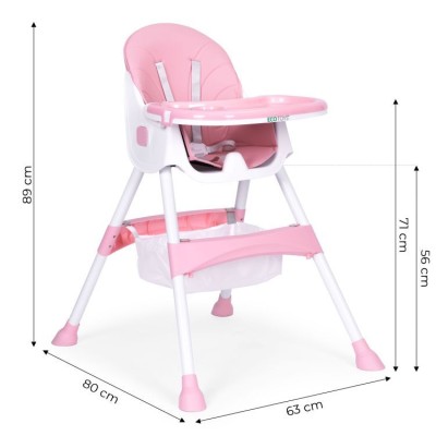 Feeding chair ECOTOYS  /pink/