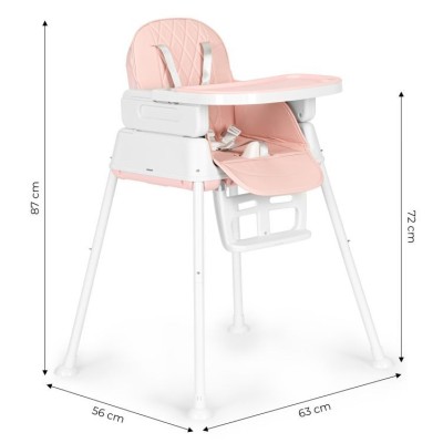 Feeding chair ECOTOYS 3 w 1 /pink/