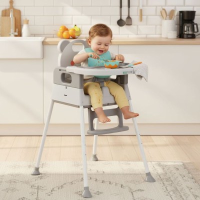 Feeding chair ECOTOYS BEAR 3 w 1 /grey/