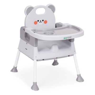 Feeding chair ECOTOYS BEAR 3 w 1 /grey/