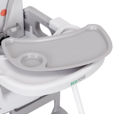 Krzesełko do karmienia ECOTOYS MIŚ 3 w 1 /szare/