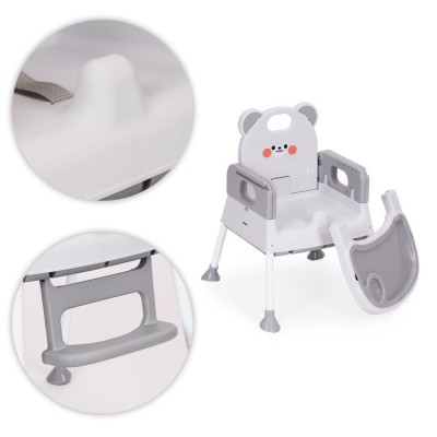 Feeding chair ECOTOYS BEAR 3 w 1 /grey/