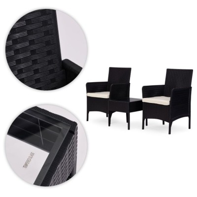 copy of Garder furniture set - 2 chairs and table /black/MG