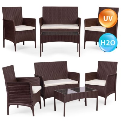 Garder furniture set -table,sofa, two armchairs /brown/MG